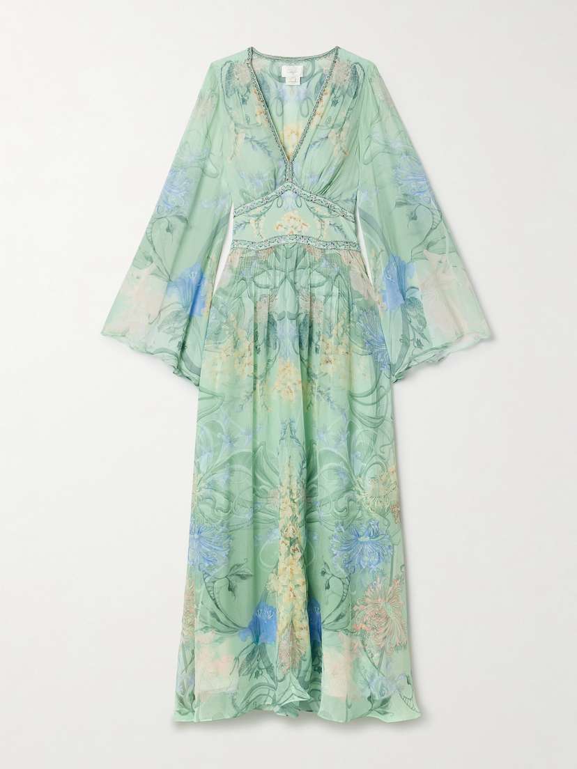 Camilla Crystal-embellished Floral-print Silk-crepon And Crepe De Chine Maxi Dress - xx large