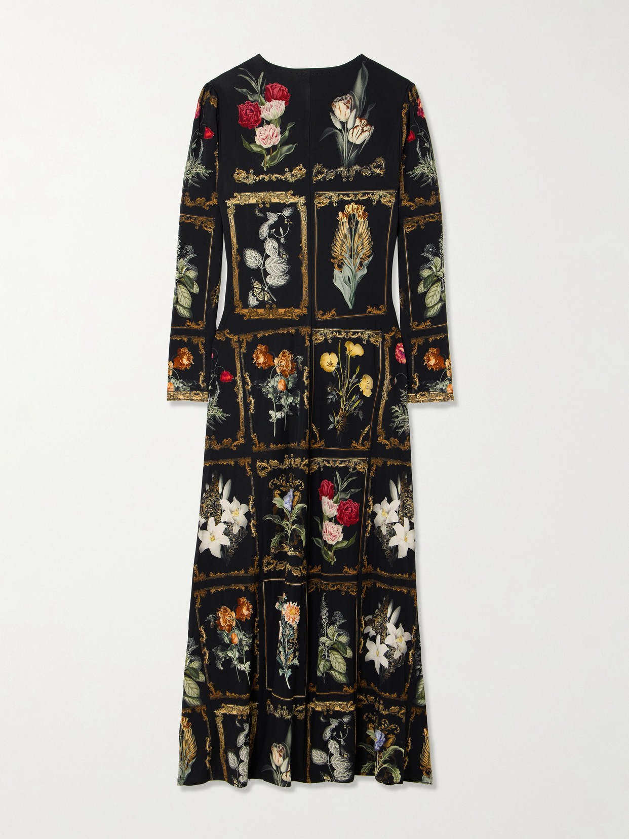 Camilla - Crystal-embellished Floral-print Stretch-jersey Maxi Dress - Black