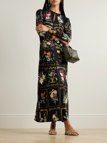 Camilla Crystal-embellished floral-print stretch-jersey maxi dress