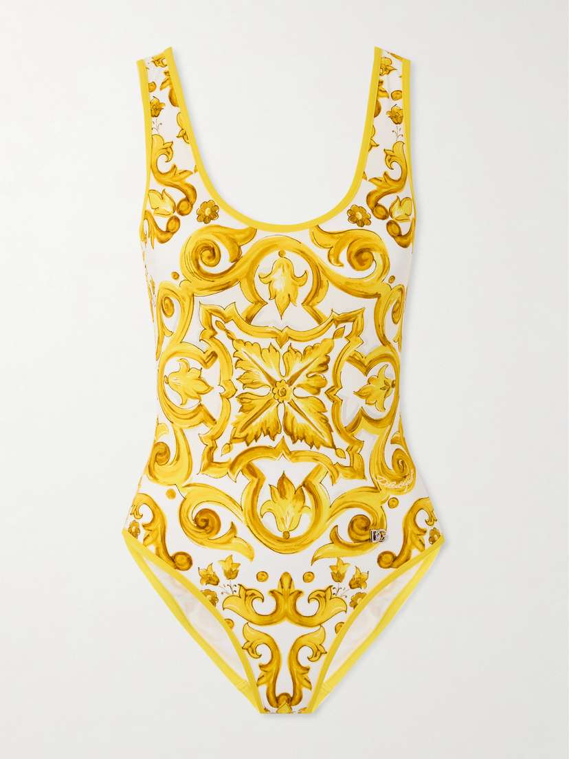 Dolce & Gabbana Maiolica Printed Swimsuit