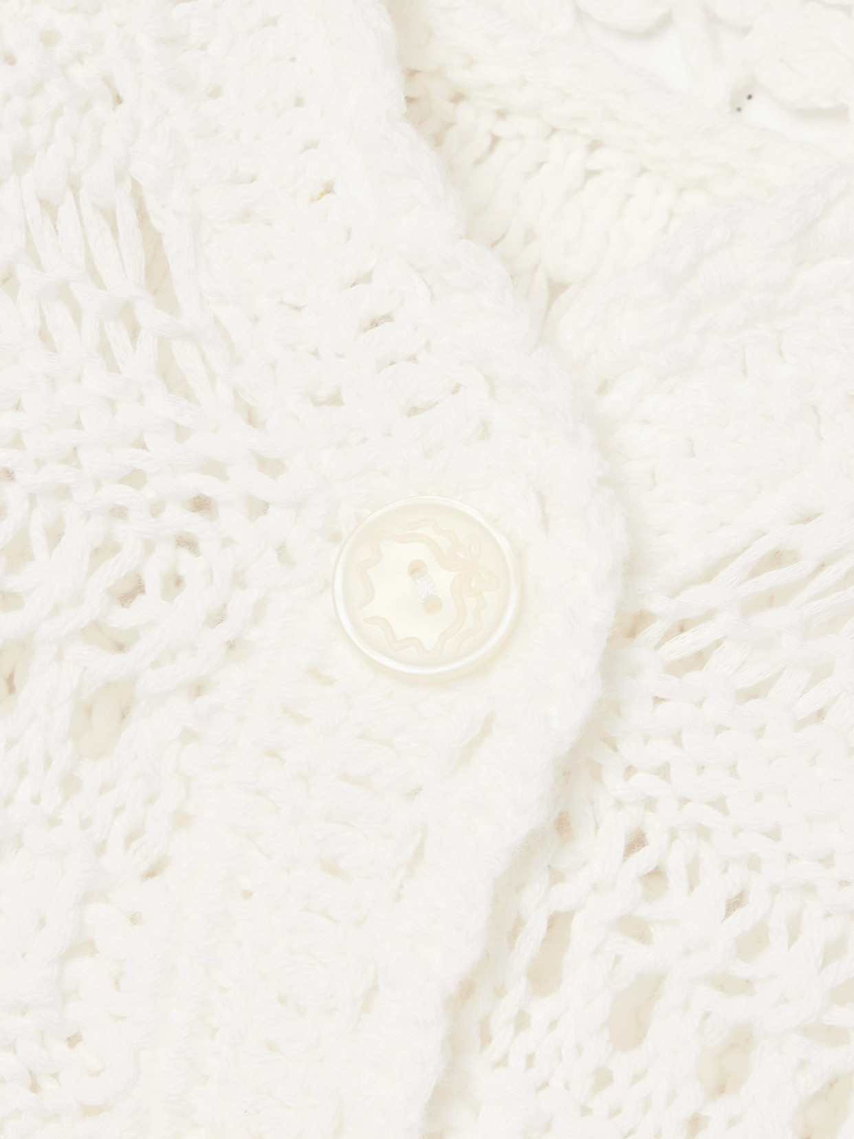Loveshackfancy Middleton Crocheted Scalloped Cotton-blend Cardigan In White