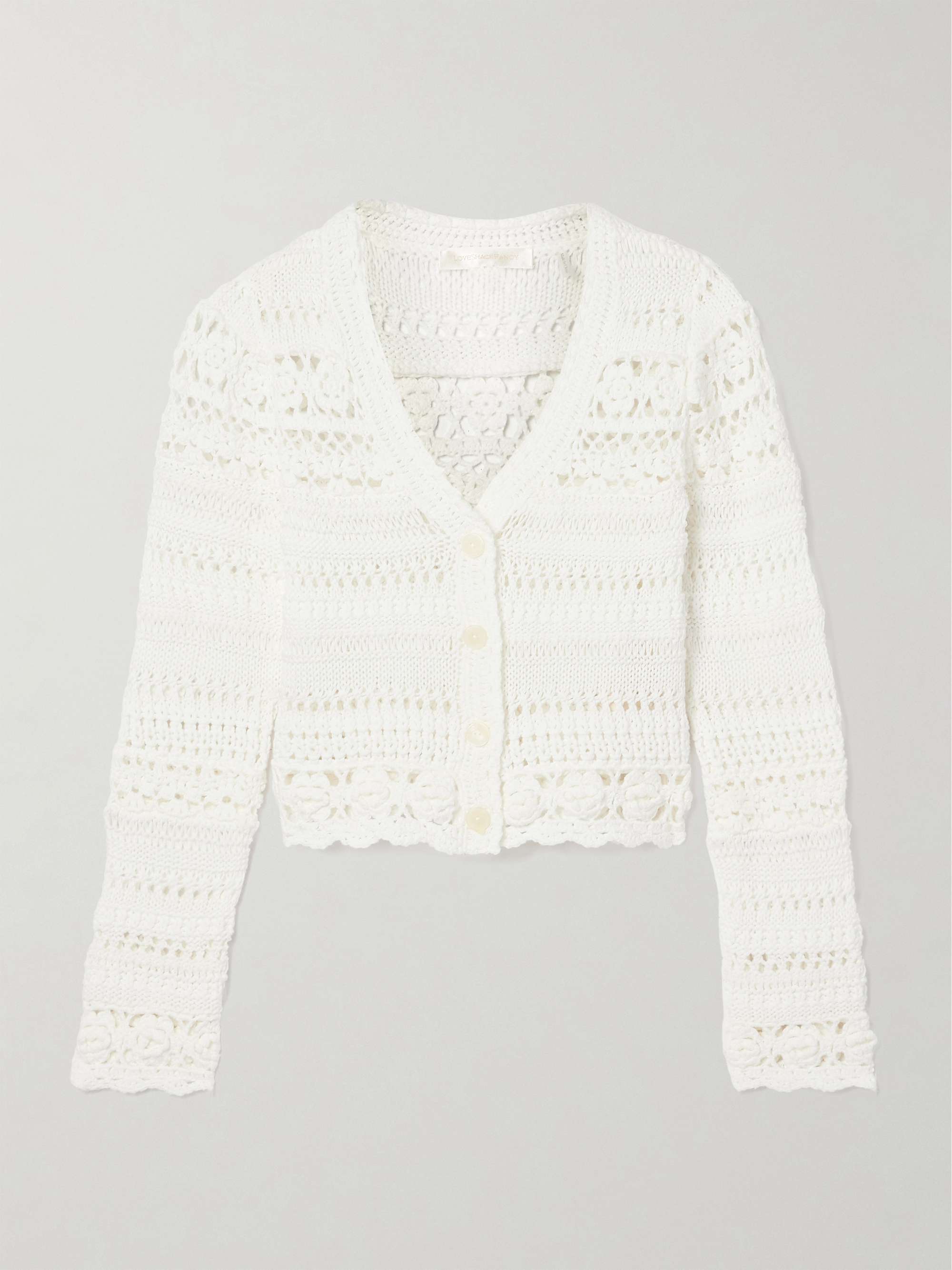LOVESHACKFANCY Middleton crocheted scalloped cotton-blend LOVESHACKFANCY Middleton crocheted scalloped cotton-blend