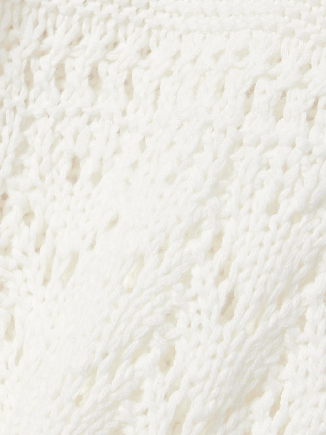 Loveshackfancy Fosta Crocheted Cotton Flared Pants In White