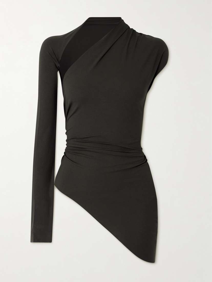 Cortana Babar Asymmetric Stretch-jersey Top