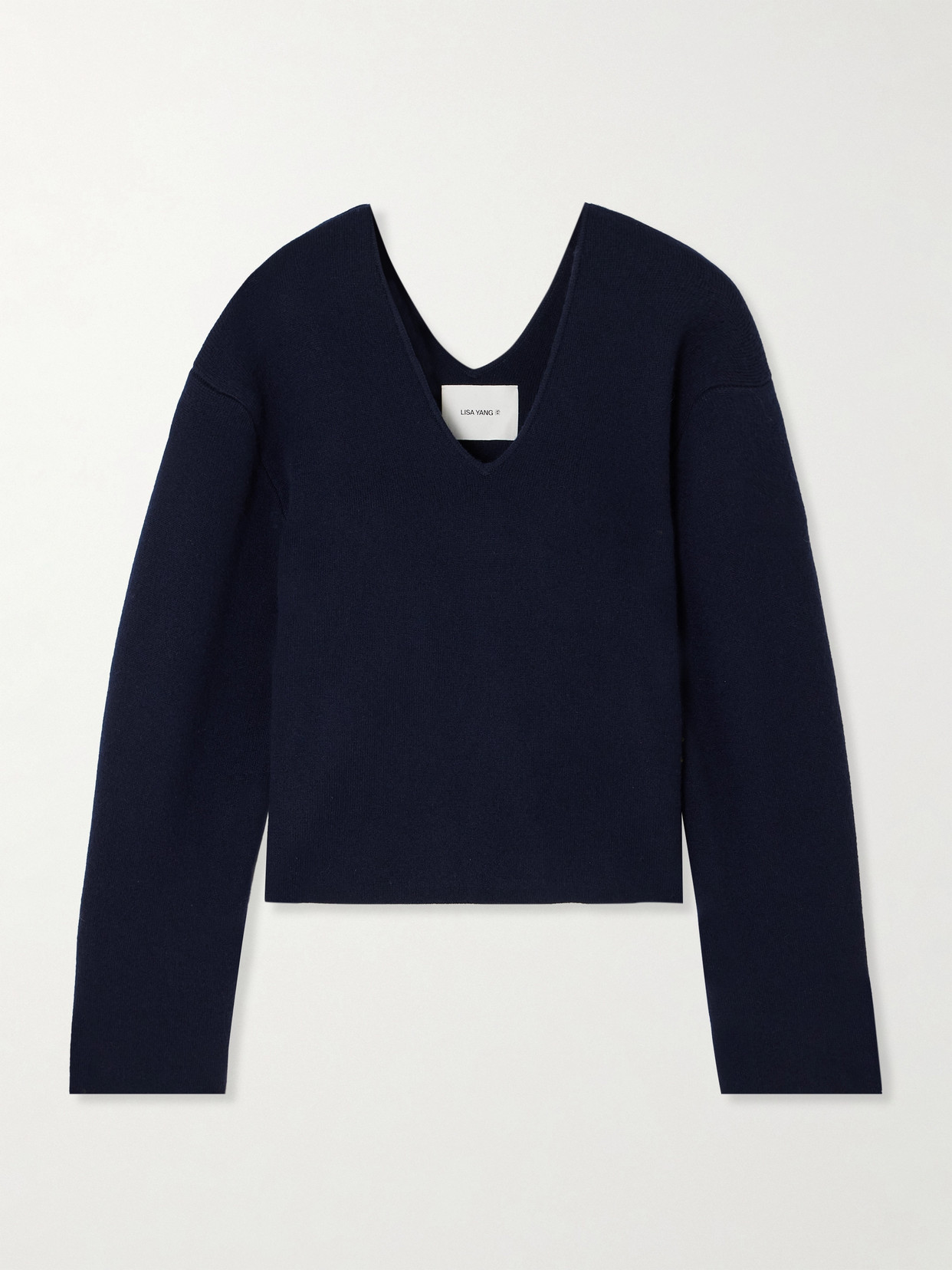 Lisa Yang Sara V-back Cashmere Jumper In Blue