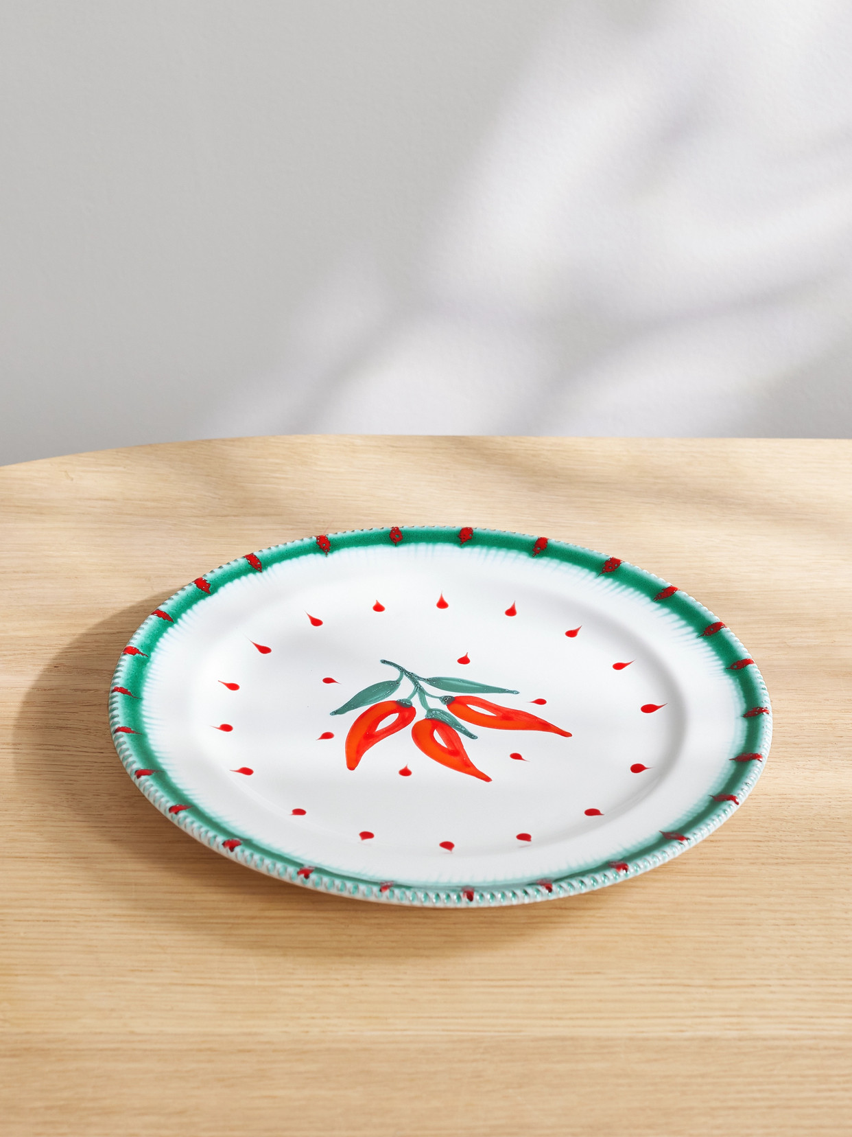Aquazzura Casa - Chilli Set Of Two Porcelain Dinner Plates - Blue