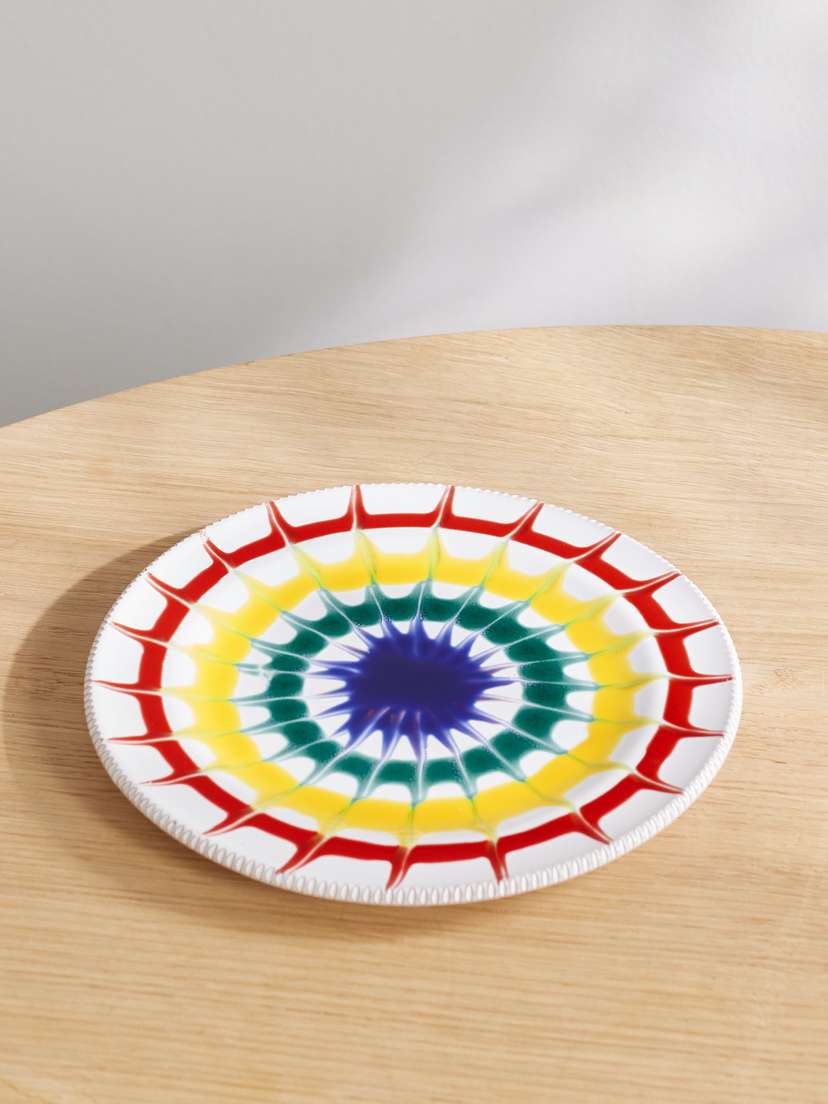 Aquazzura Casa Ric Rac Set Of Two Porcelain Dessert Plates