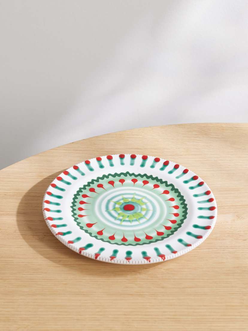 Aquazzura Casa Chilli Set Of Two Ceramic Dessert Plates
