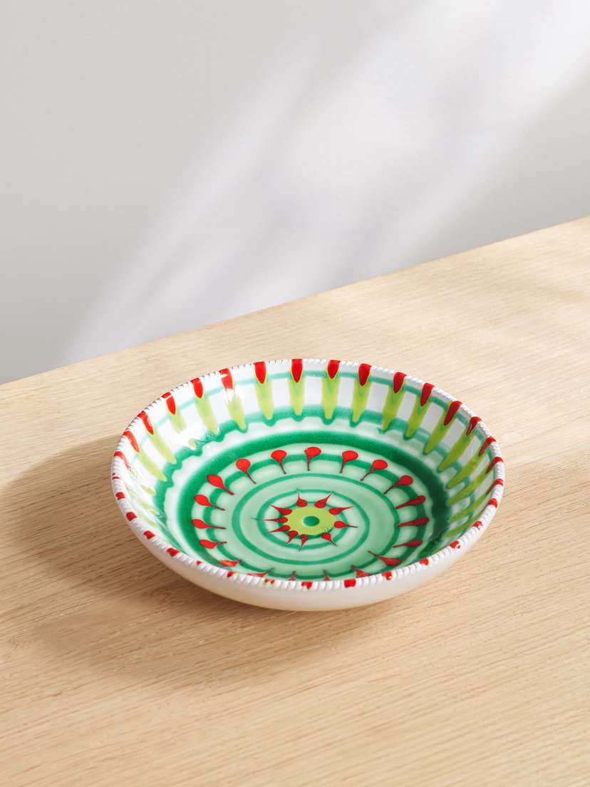 Aquazzura Casa Chilli Set Of Two Printed Porcelain Soup Plates