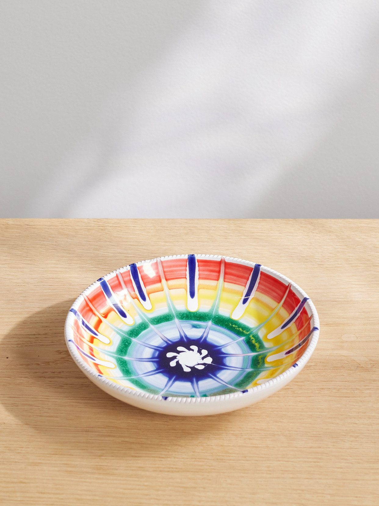 Aquazzura Casa - Ric Rac Set Of Two Printed Porcelain Soup Plates - Multi