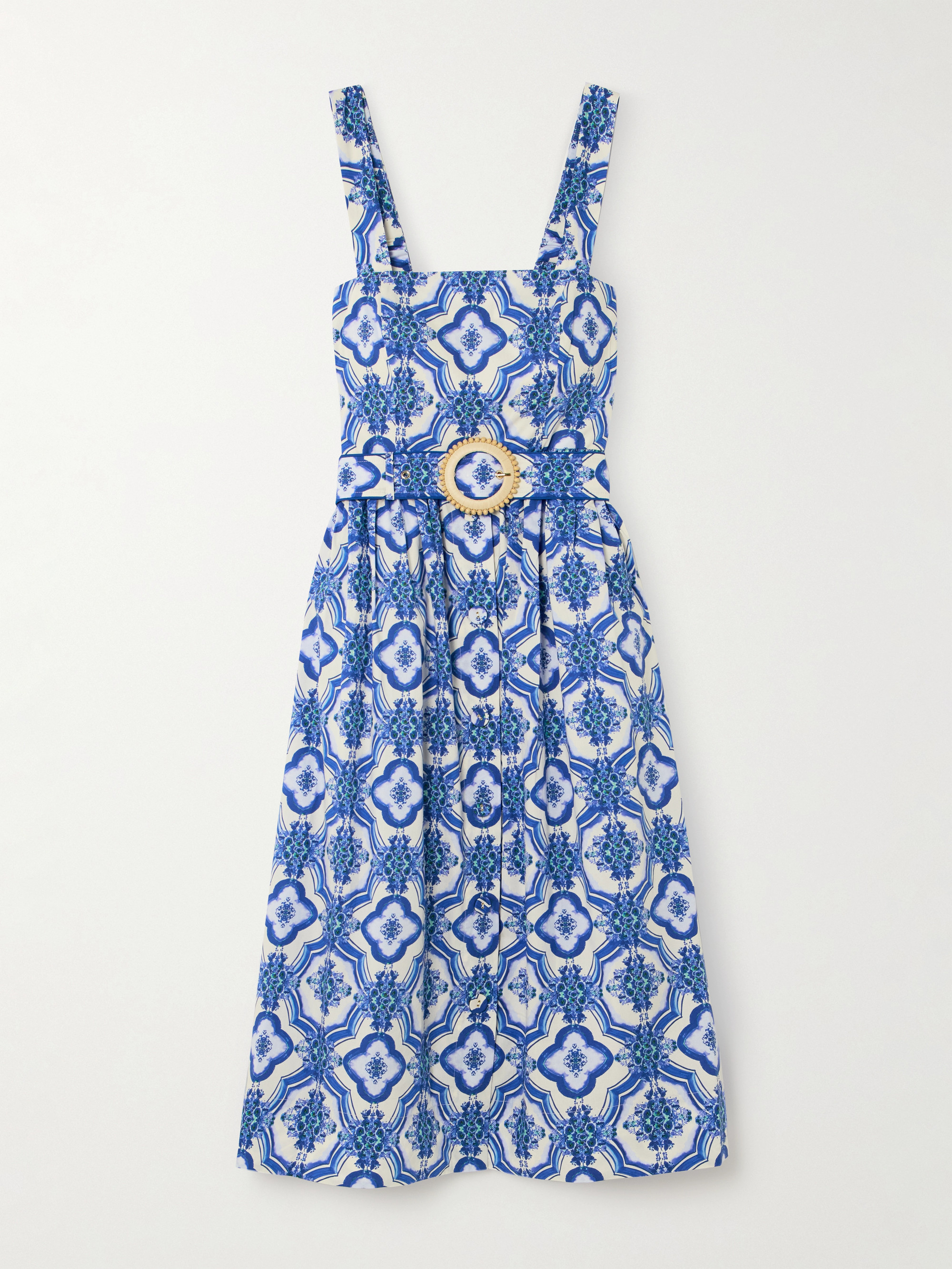 Cara Cara Candace printed cotton-poplin midi dress thumbnail