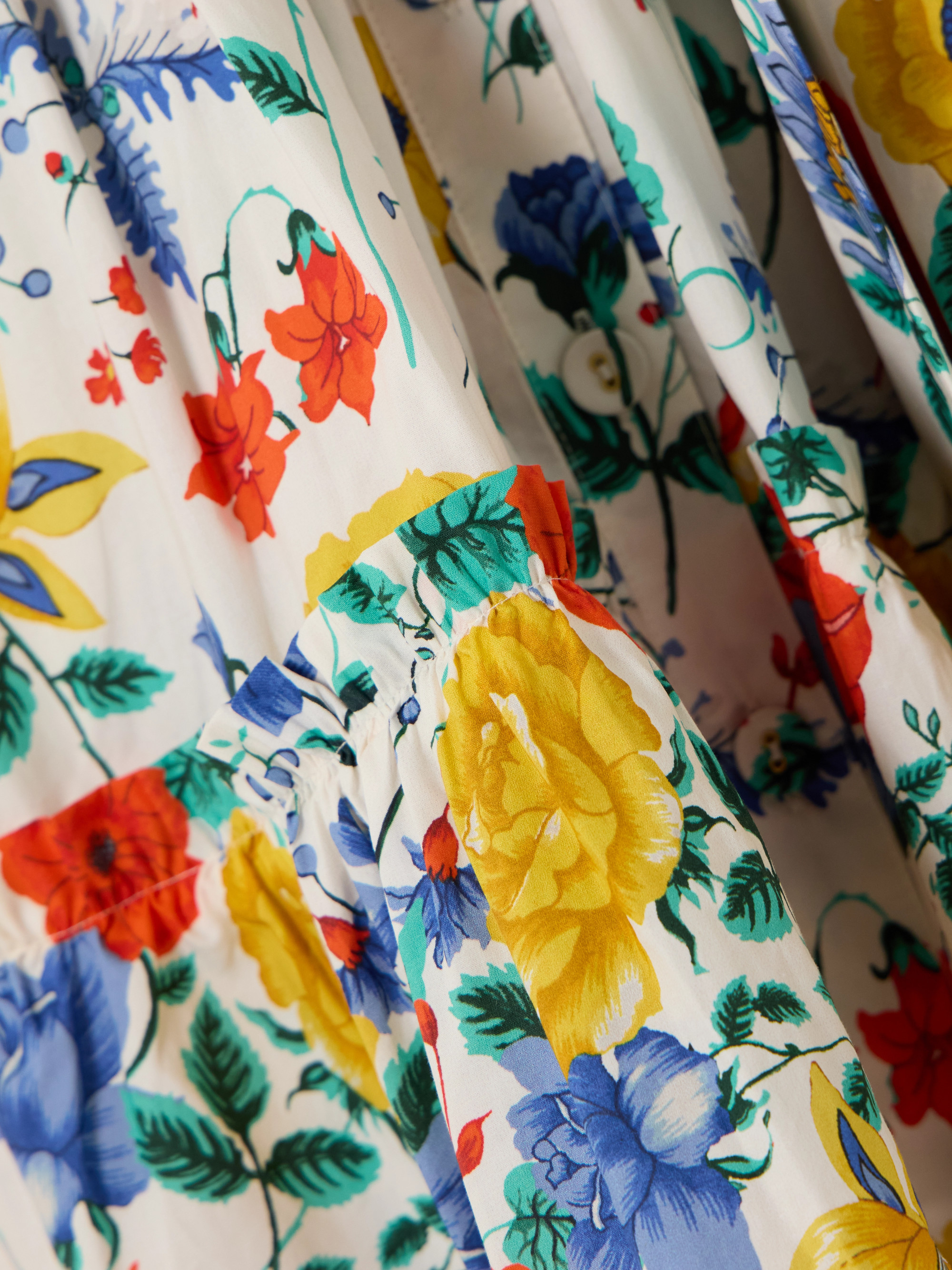 Cara Cara Hannah belted floral-print cotton-poplin mini shirt dress