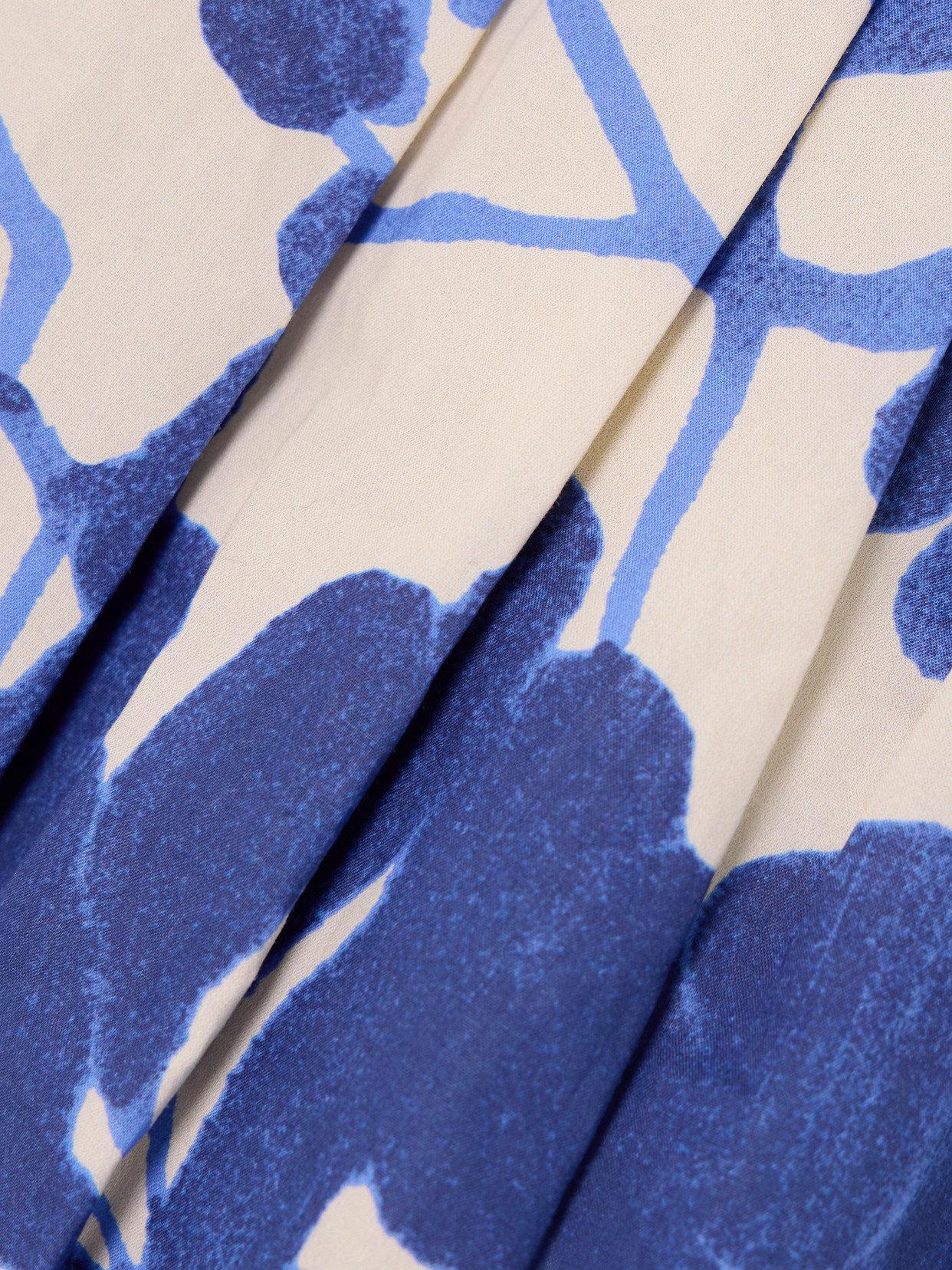 Cara Cara Seattle Gathered Floral-print Cotton-poplin Halterneck Top In Blue