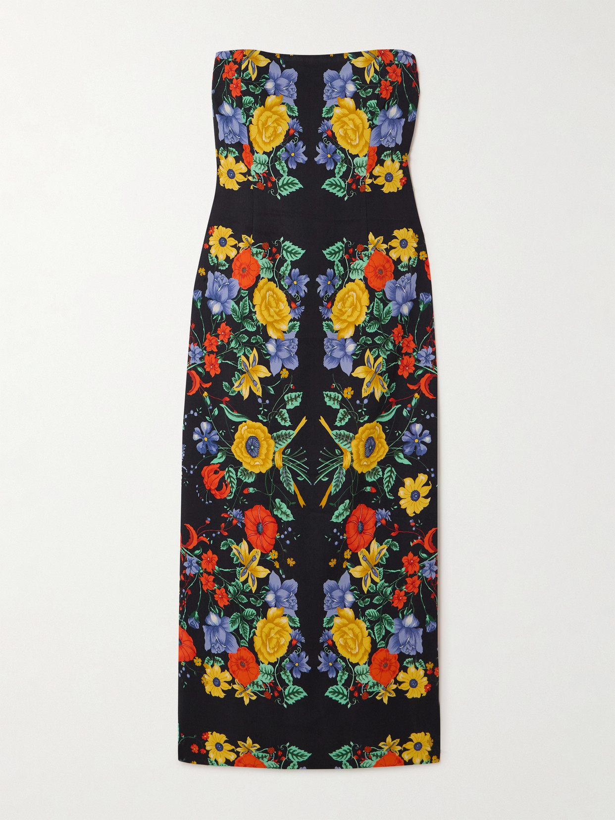 Cara Cara - Leah Strapless Floral-print Stretch-crepe Midi Dress - Multi