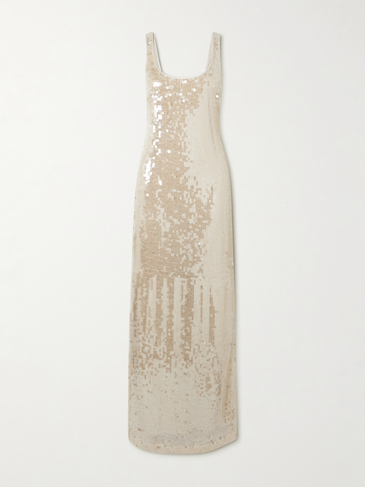 SIMKHAI - Bex Sequined Tulle Maxi Dress - Cream