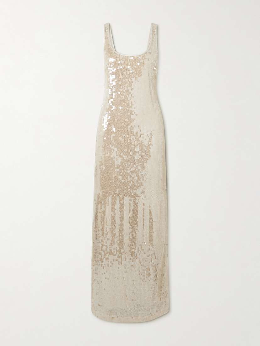 Simkhai Bex Sequined Tulle Maxi Dress