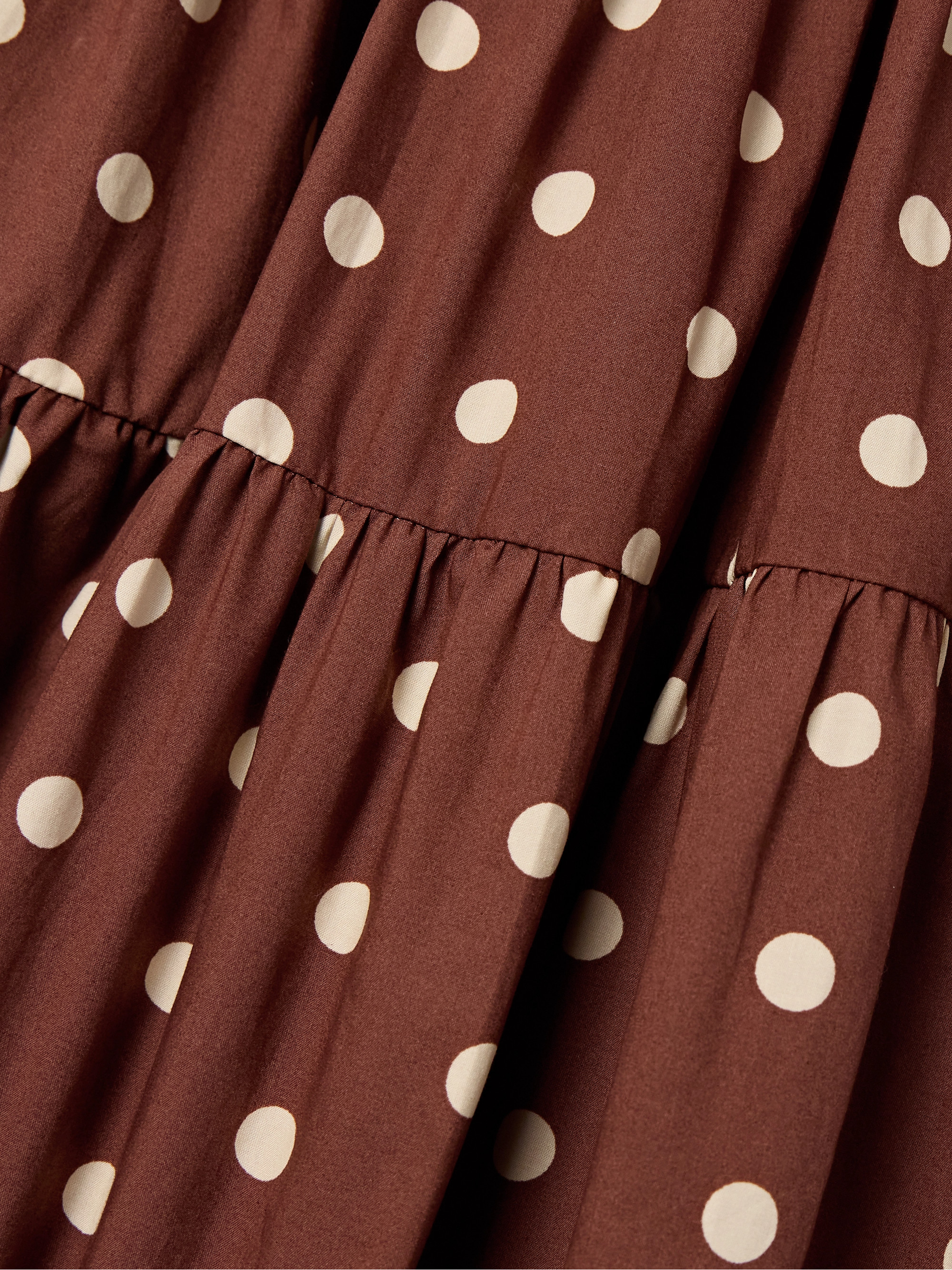 Cara Cara Santiago tiered polka-dot cotton-poplin midi dress thumbnail