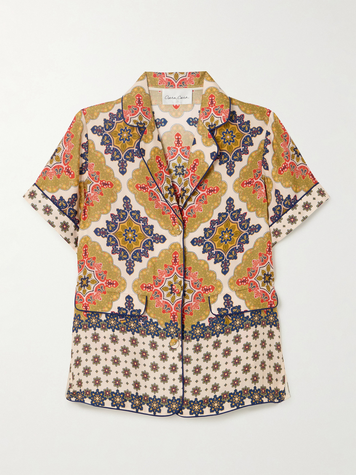 Cara Cara - Portofino Printed Satin-twill Shirt - Multi