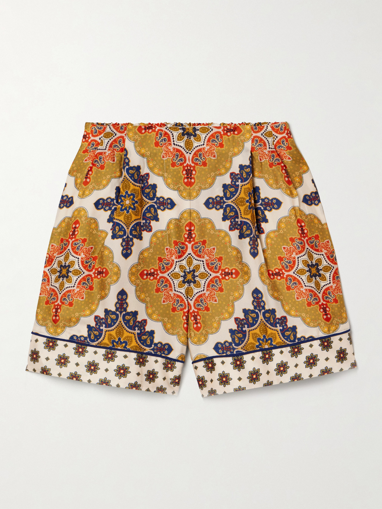 Cara Cara - Trish Pleated Printed Satin-twill Shorts - Multi