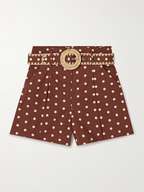 Palmer belted shorts - Red