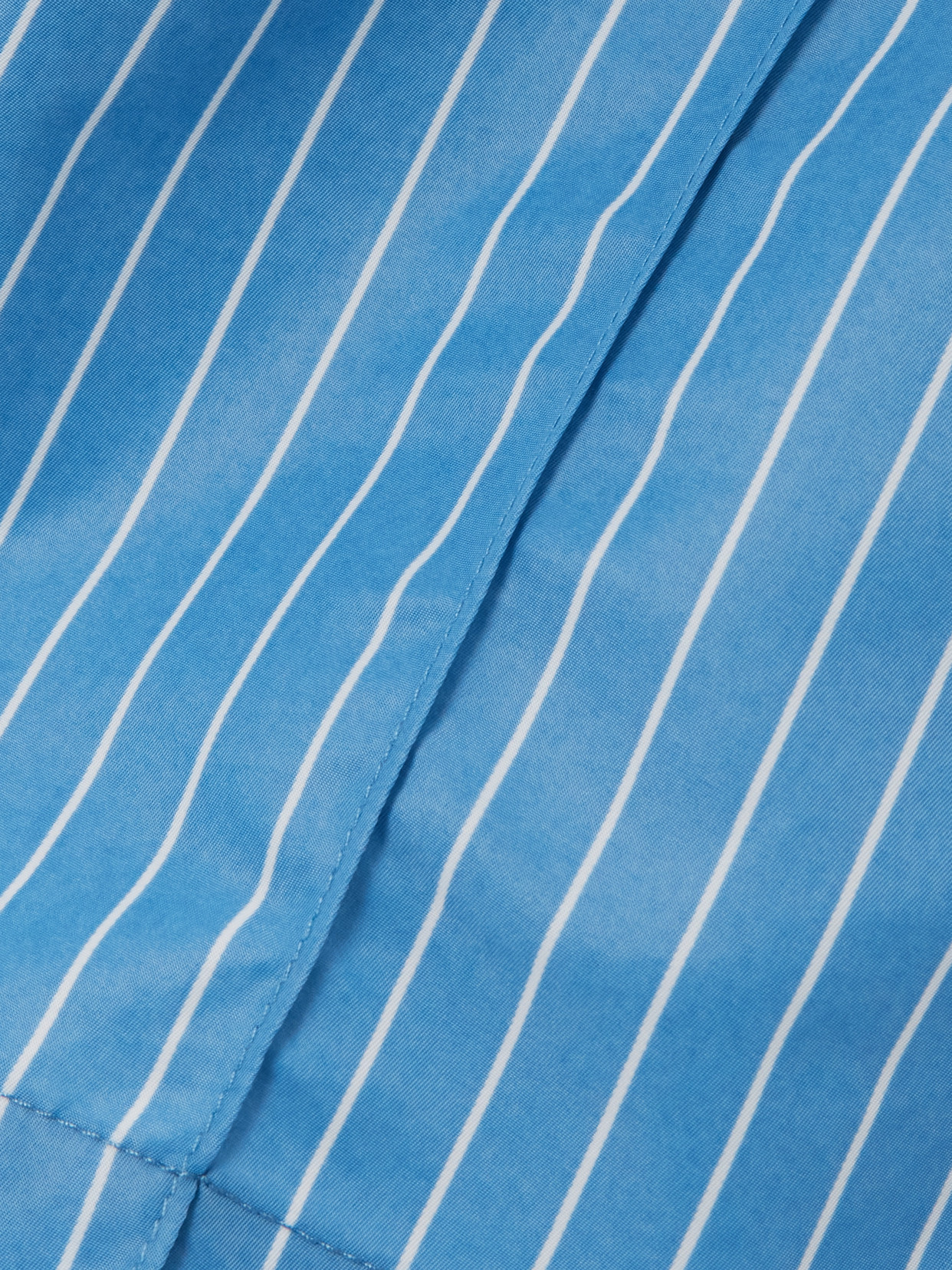 Staud Taurus Paneled Striped Shell Shorts In Blue