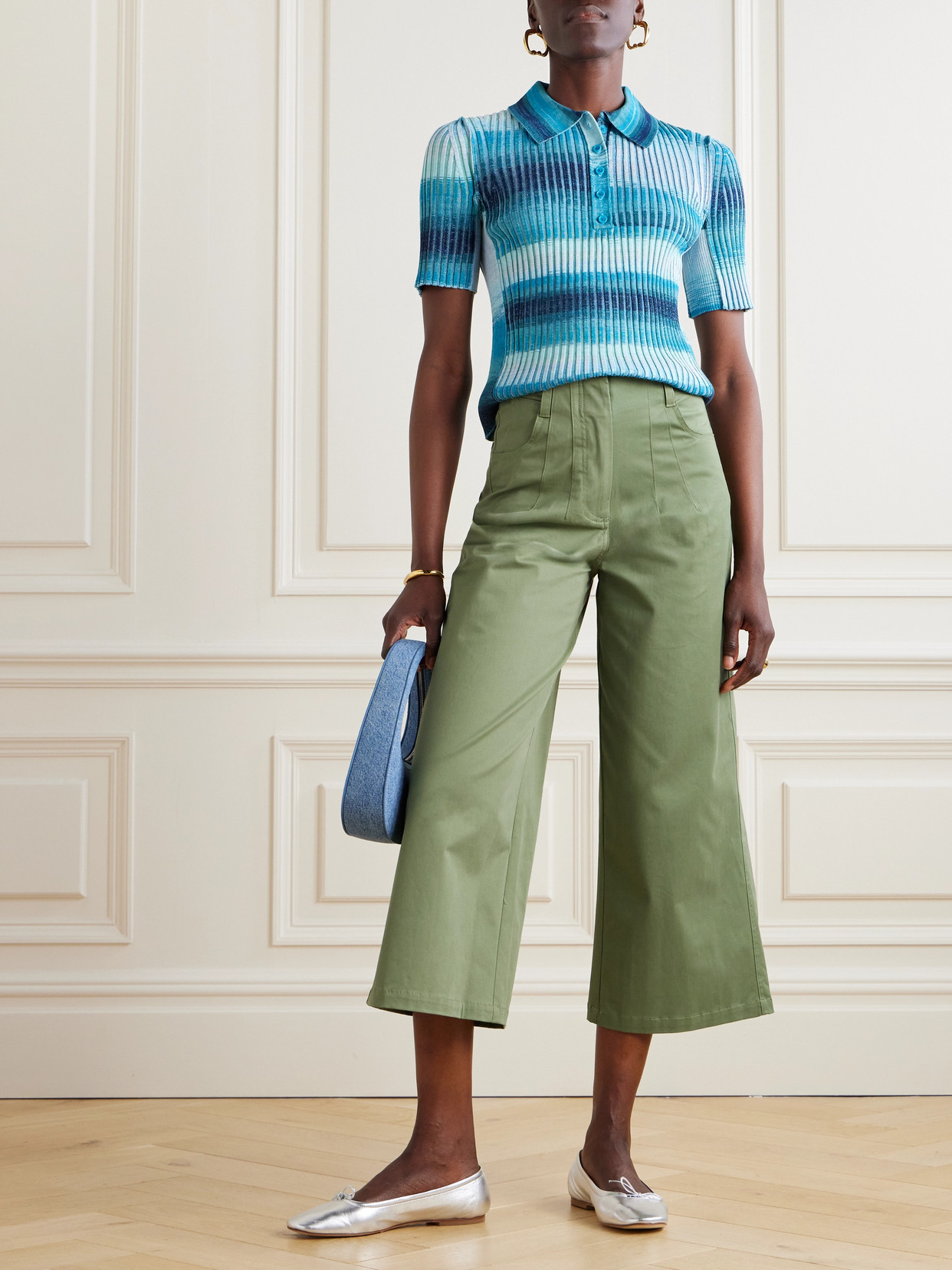 Staud Luca Pants Moss In Green