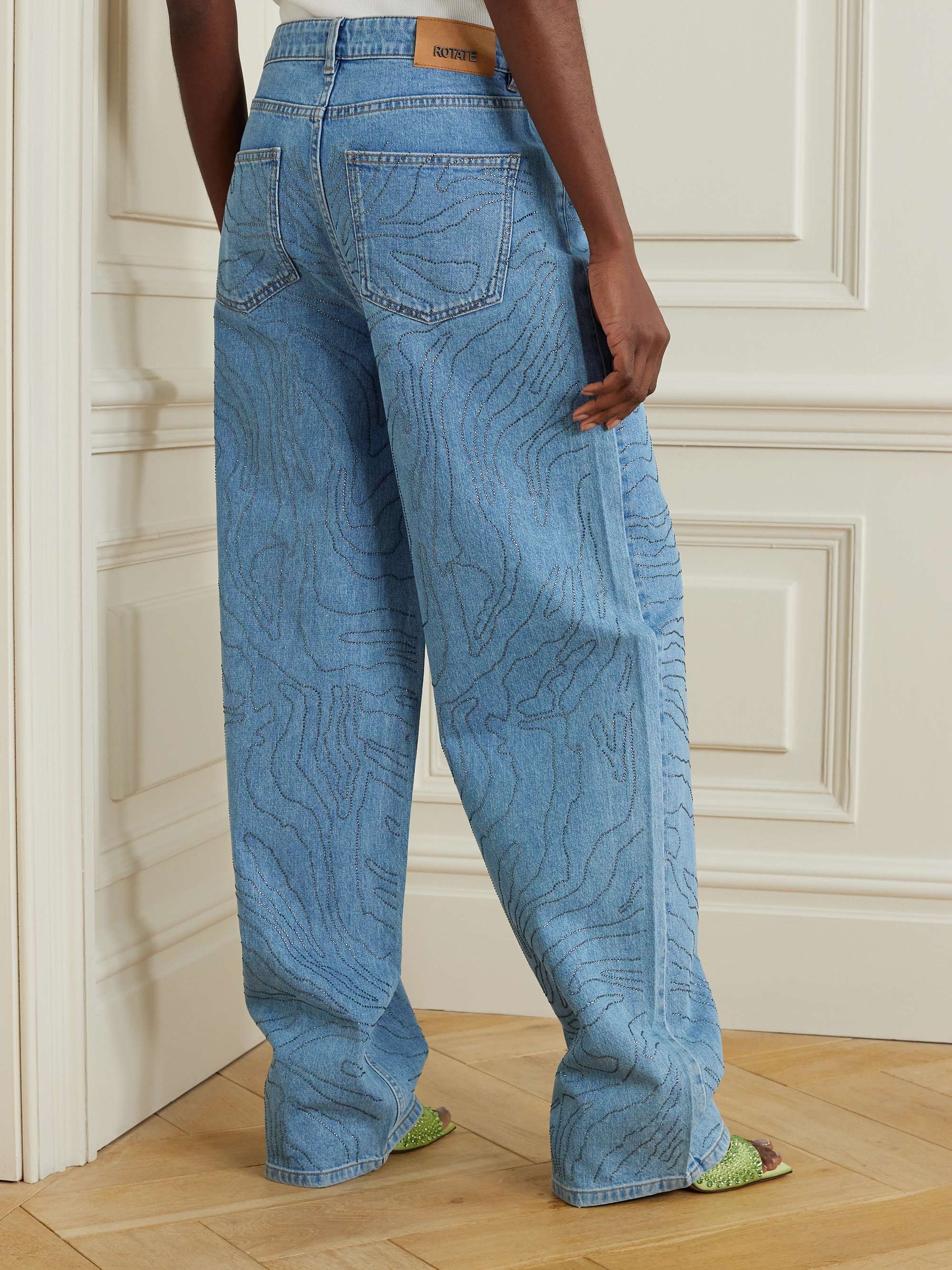ROTATE BIRGER CHRISTENSEN Embellished organic denim