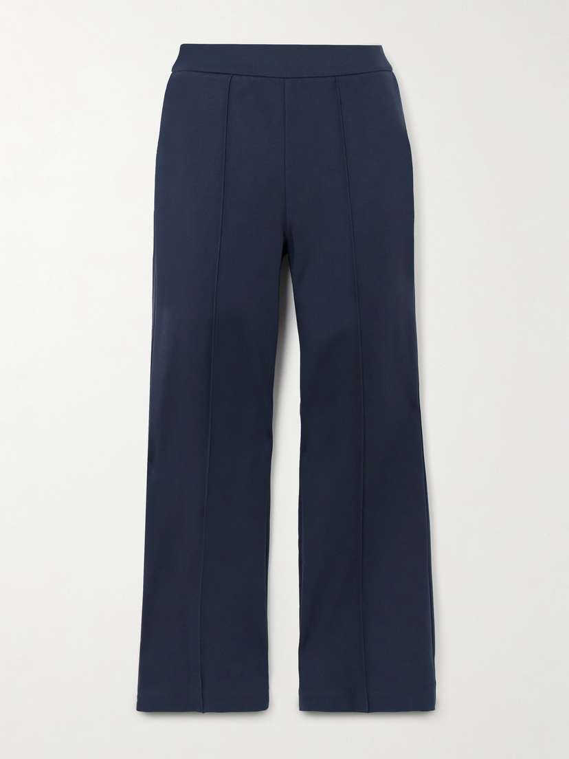 Staud Knack Stretch-jersey Straight-leg Pants