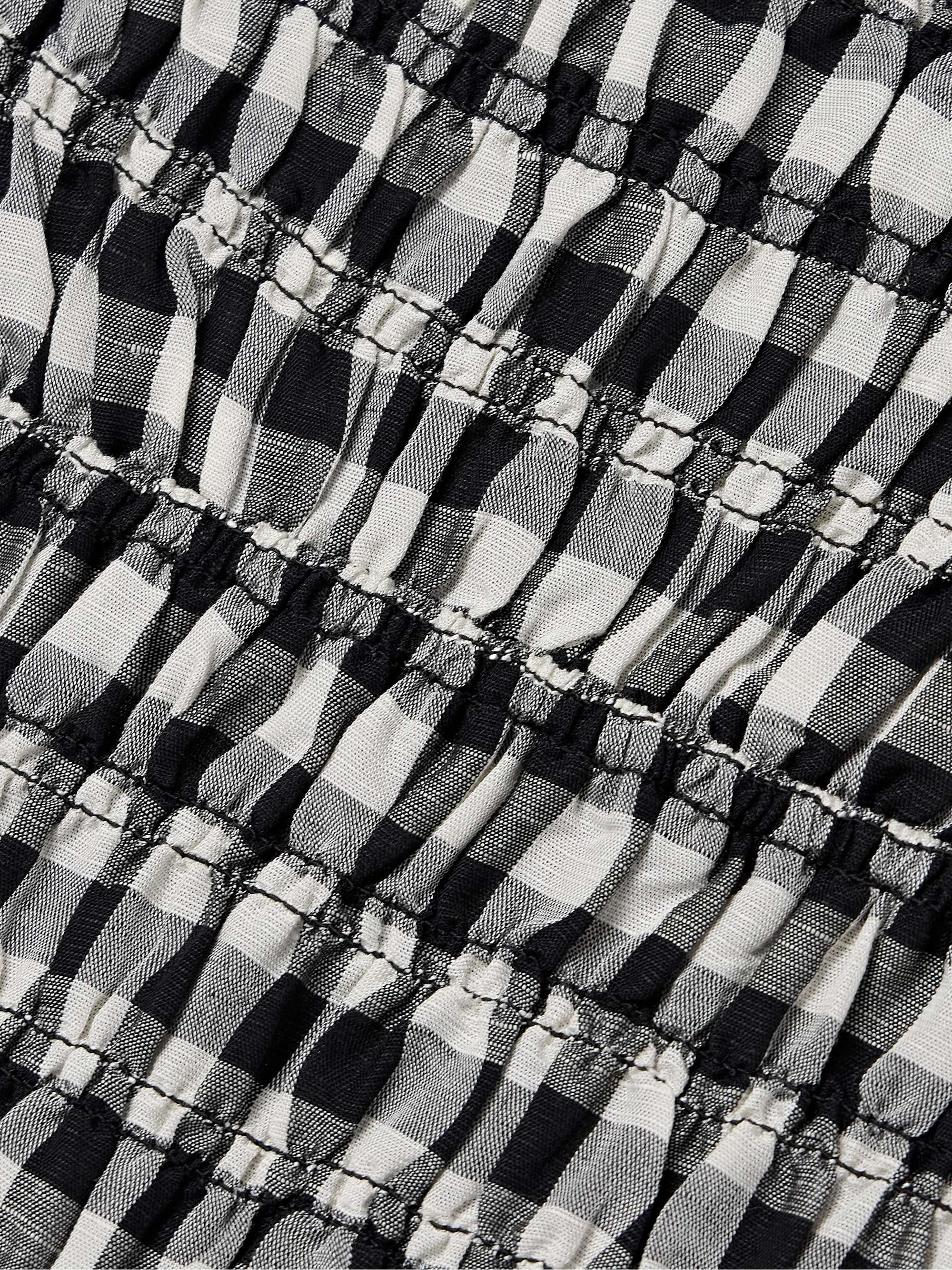 DÔEN Rizzo shirred gingham voile mini dress | NET-A-PORTER