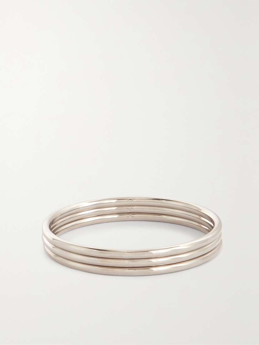 Jennifer Fisher Classic Cylinder Set Of Three Silver-plated Bangles