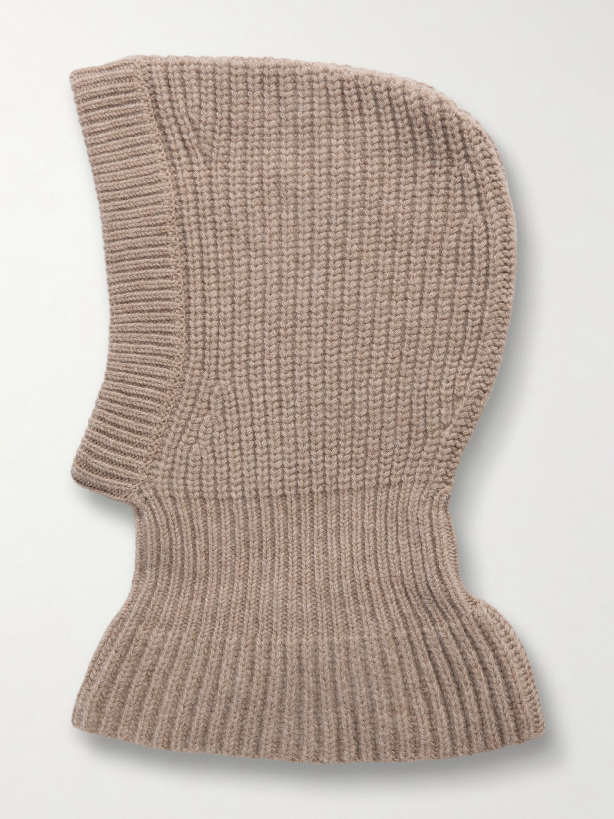 Lemaire Ribbed Wool Balaclava In Neutrals