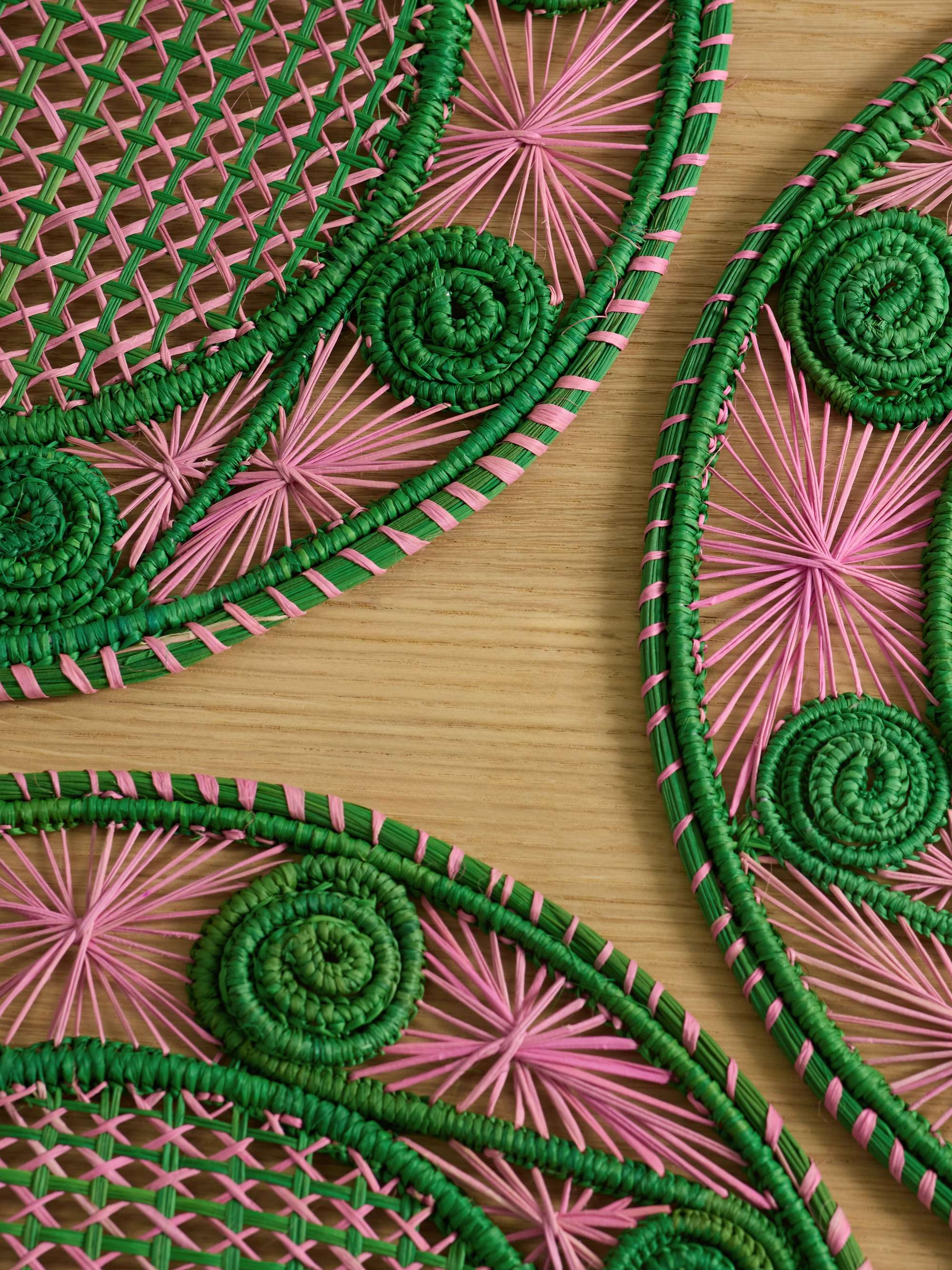 CABANA + The Colombia Collective Cartagena set of four iraca straw