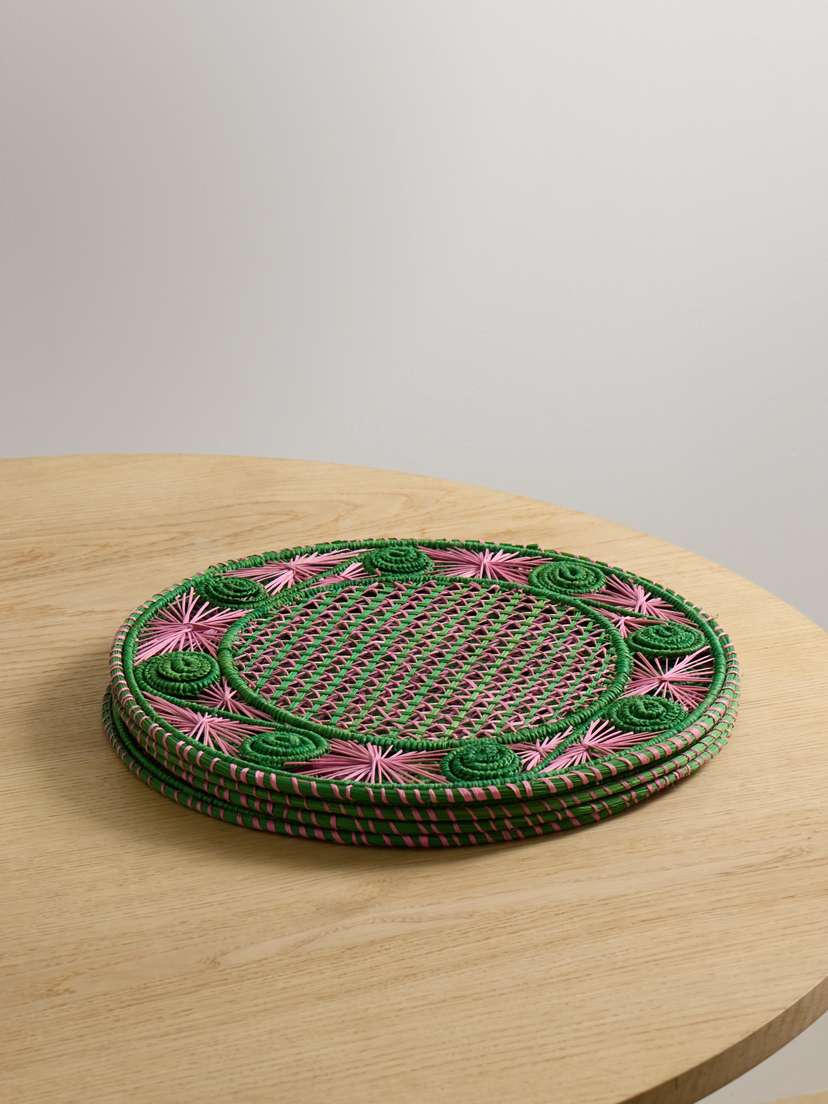Cabana + The Colombia Collective Cartagena Set Of Four Iraca Straw Placemats