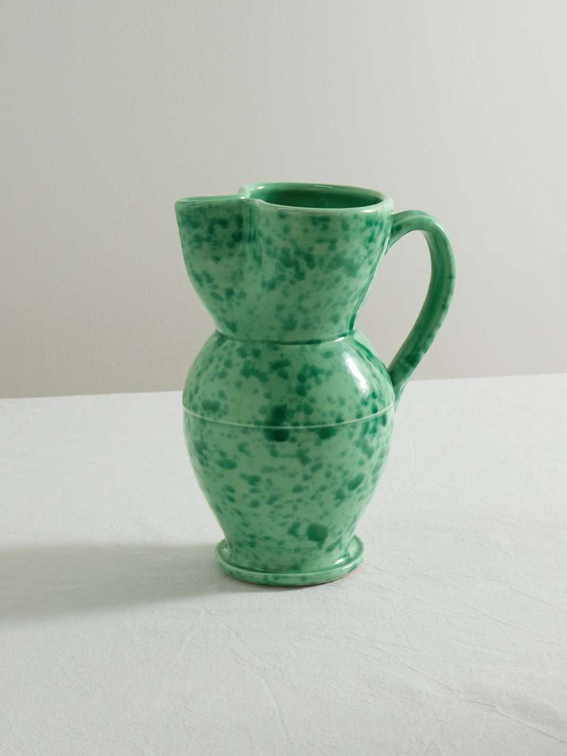 Cabana Speckled Ceramic Pitcher