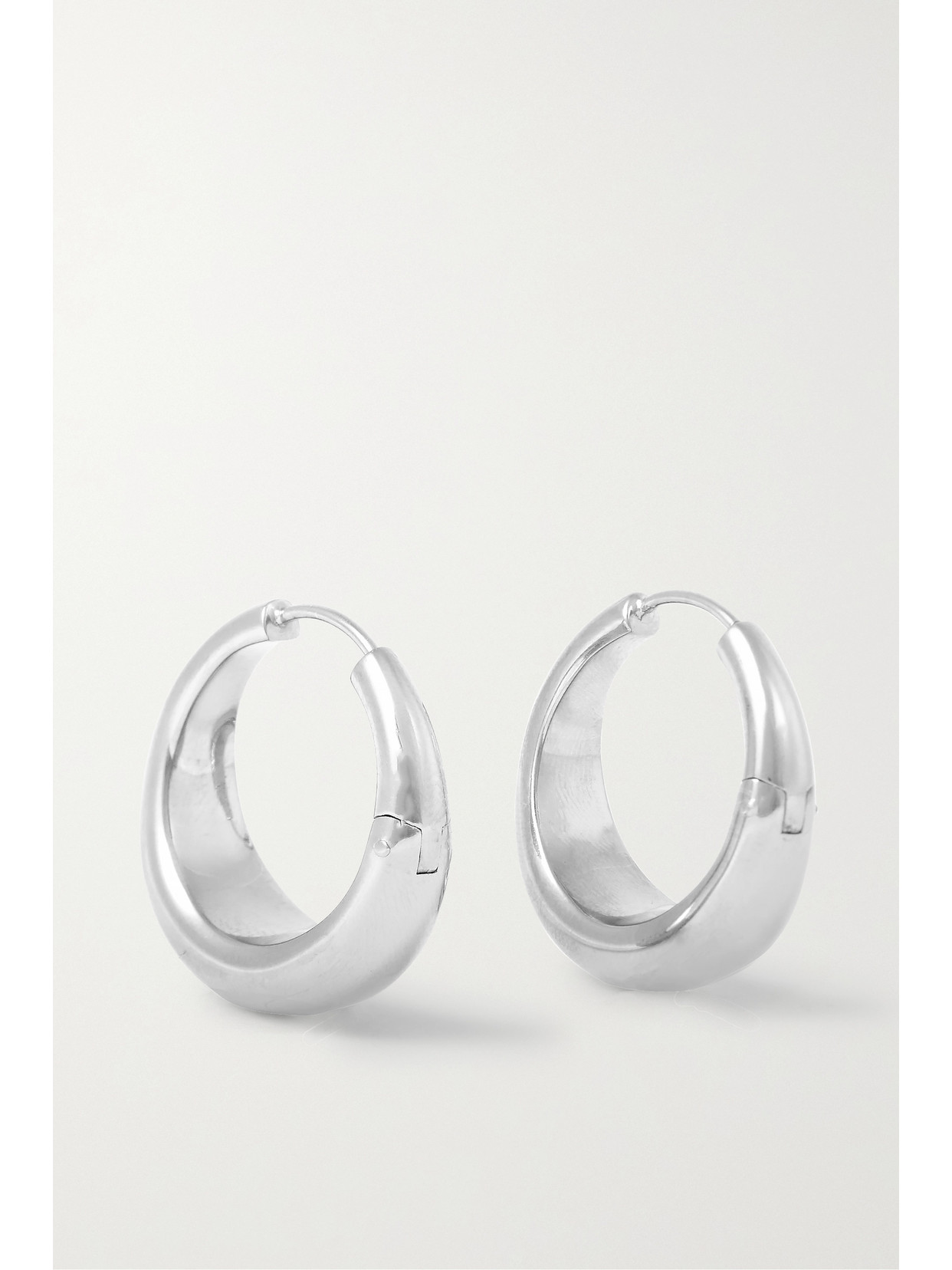 Lie Studio The Andrea Silver Hoop Earrings In Silver