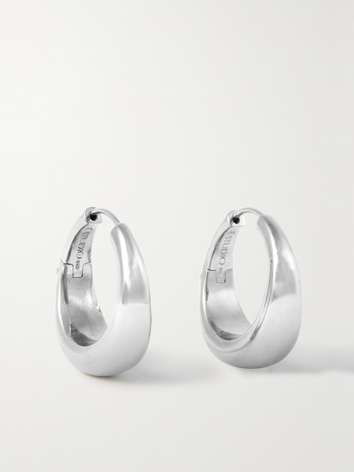 Lie Studio The Andrea Silver Hoop Earrings