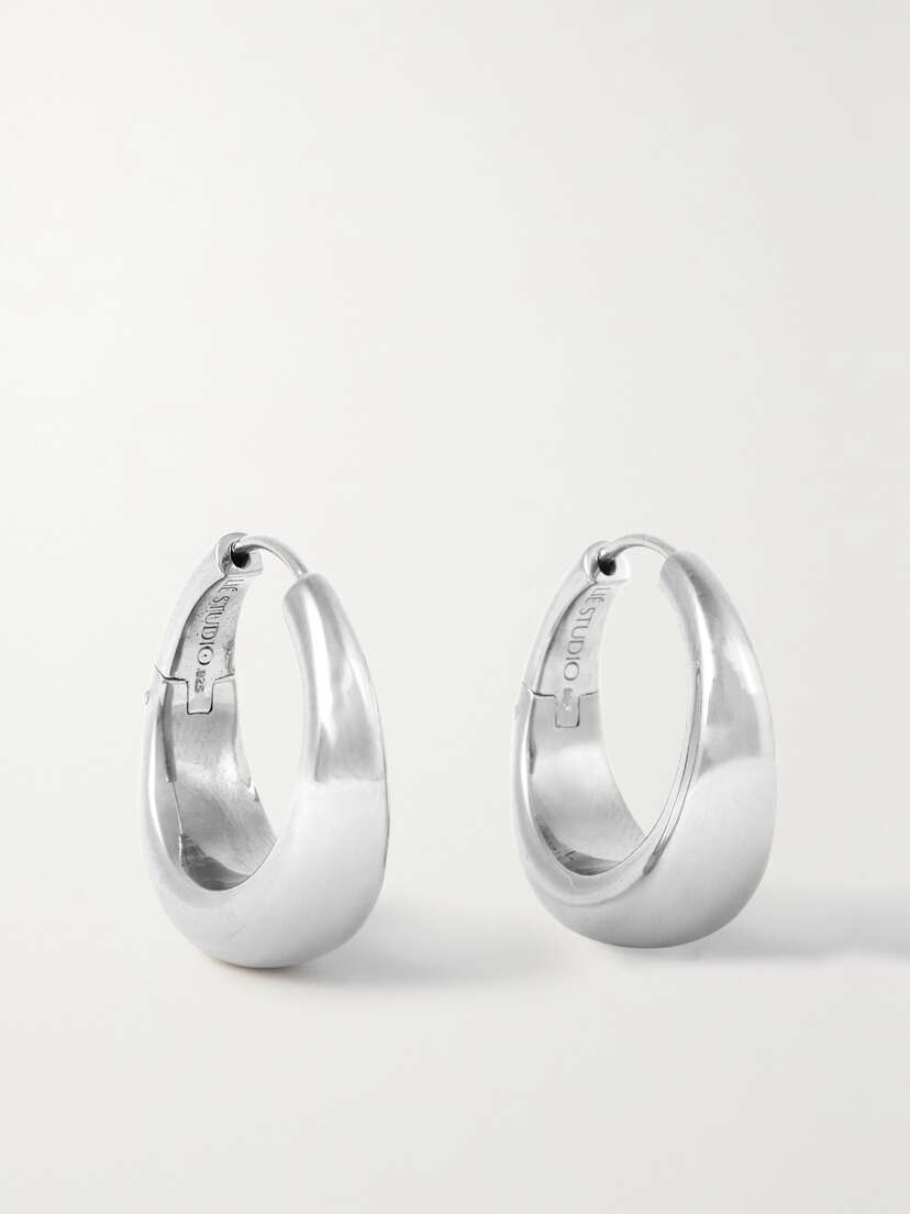 LIÉ STUDIO The Andrea Silver Hoop Earrings