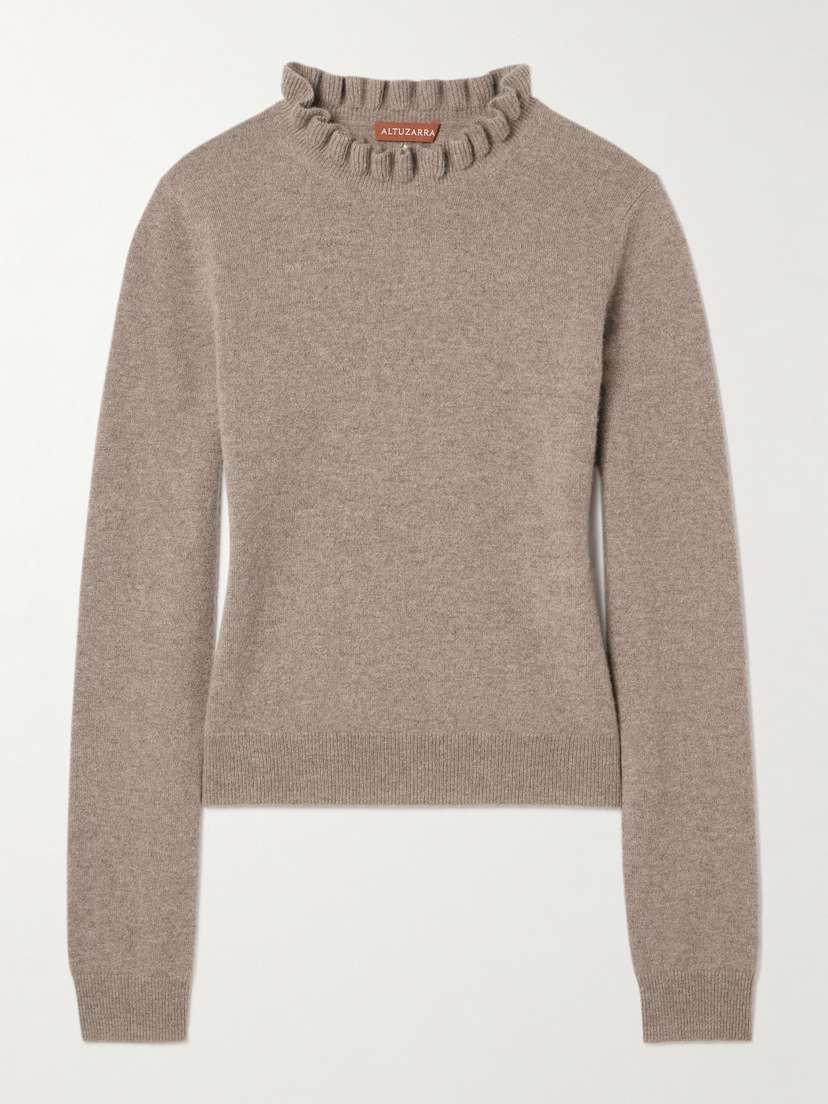 Altuzarra Circo Ruffled Cashmere Turtleneck Sweater