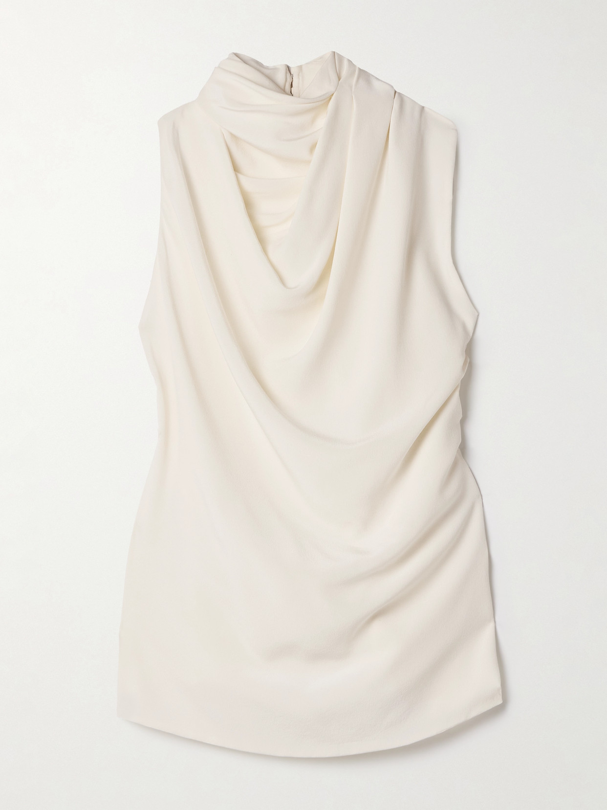 Altuzarra Sleary Draped Crepe Top In Ivory
