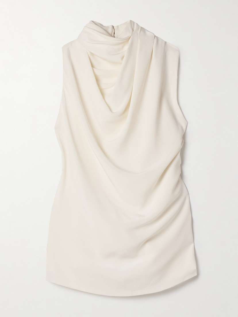Altuzarra Sleary Draped Crepe Top