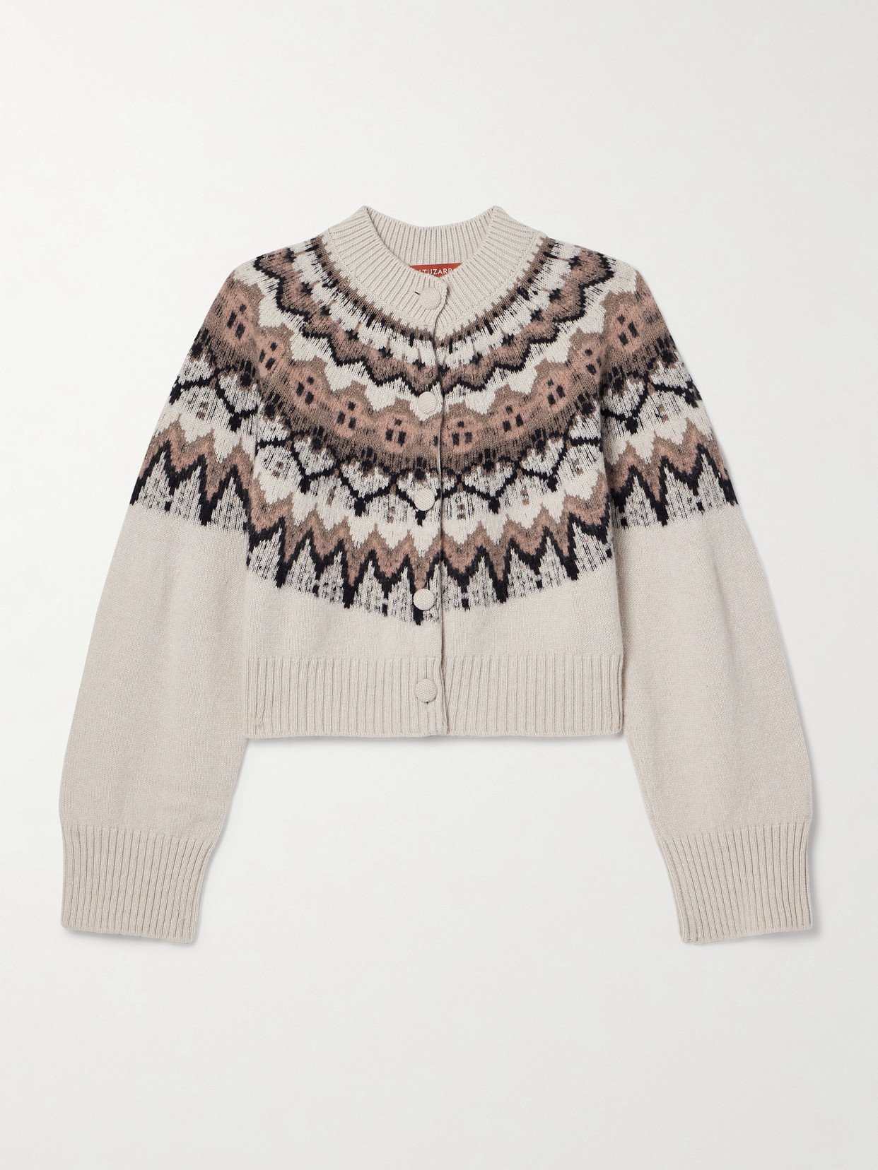 Altuzarra - Barnum Fair Isle Wool-blend Cardigan - Ivory