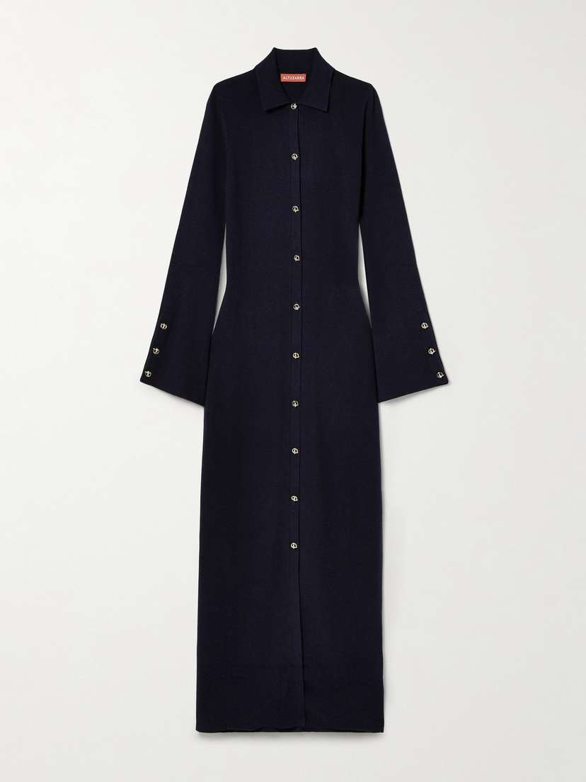Altuzarra Leopold Wool-blend Maxi Shirt Dress