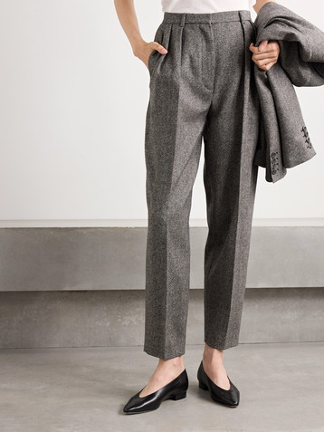Altuzarra Emmett pleated wool-tweed tapered pants