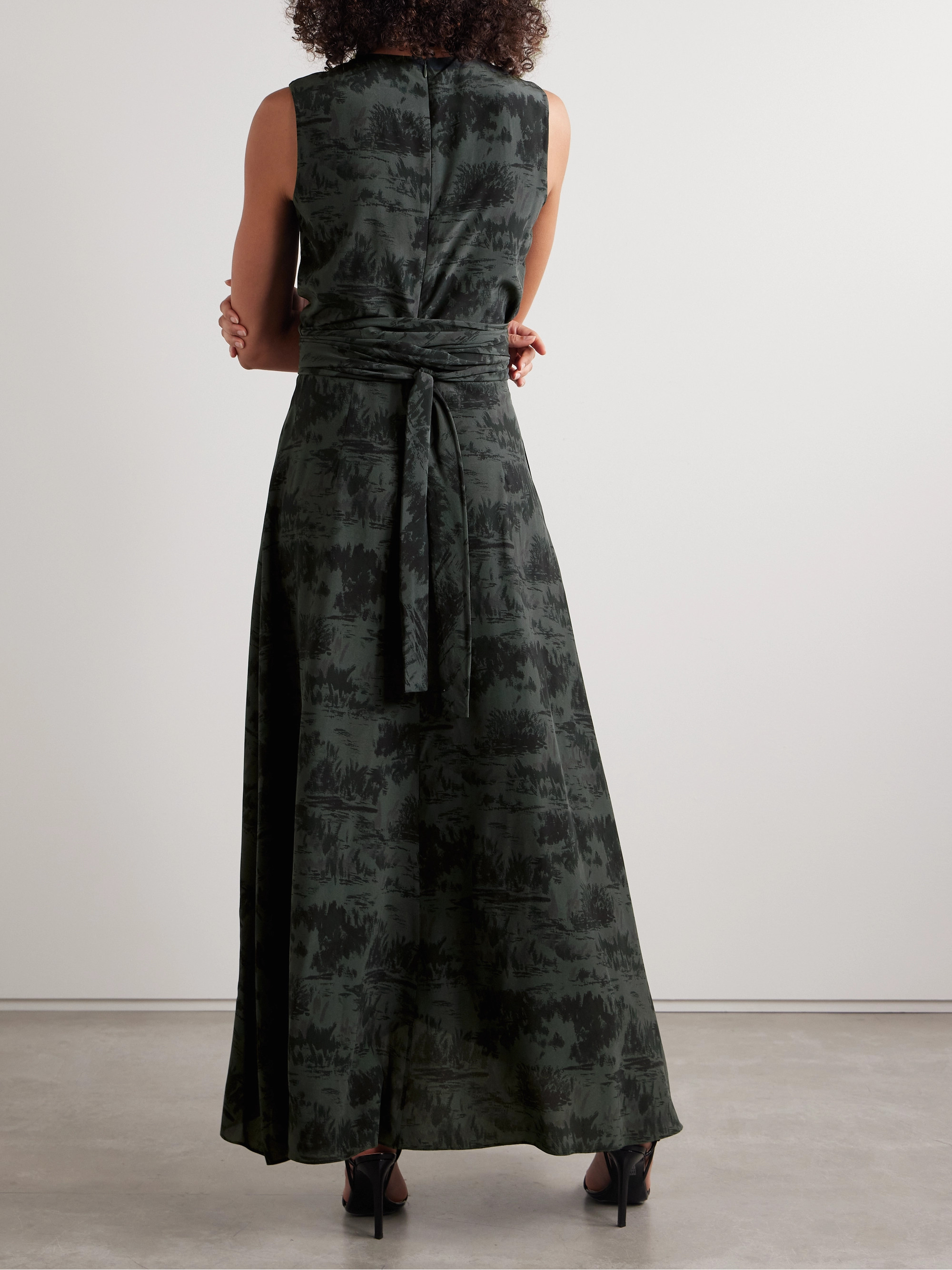 Altuzarra Penny wrap-effect printed silk crepe de chine maxi dress thumbnail