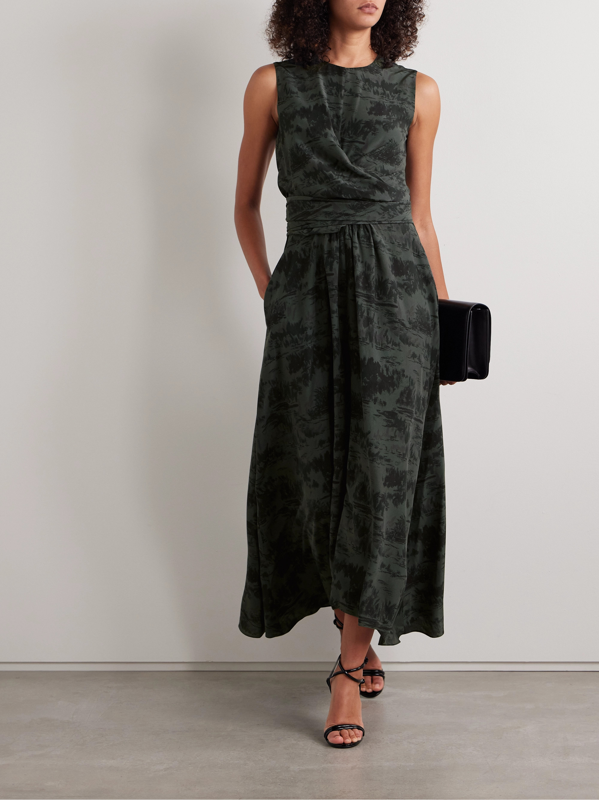 Altuzarra Penny wrap-effect printed silk crepe de chine maxi dress
