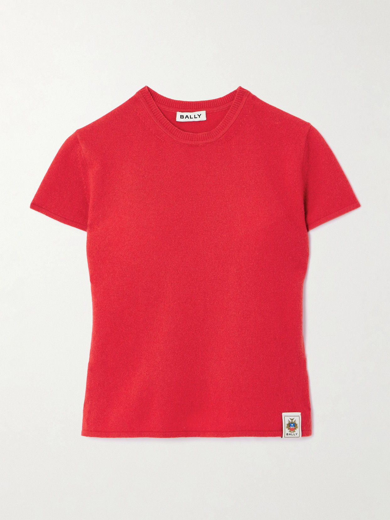 BALLY - Appliquéd Cashmere T-shirt - Red