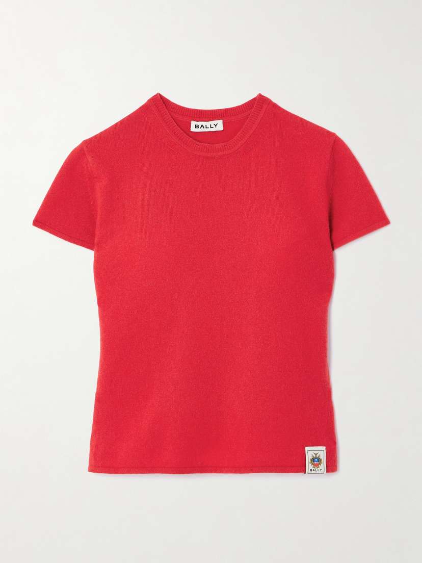 BALLY Appliquéd Cashmere T-shirt