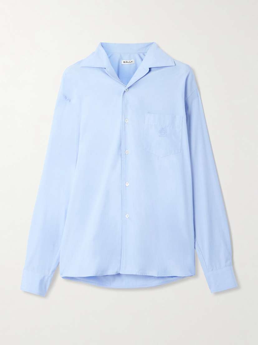 BALLY Embroidered Cotton-poplin Shirt - xx small