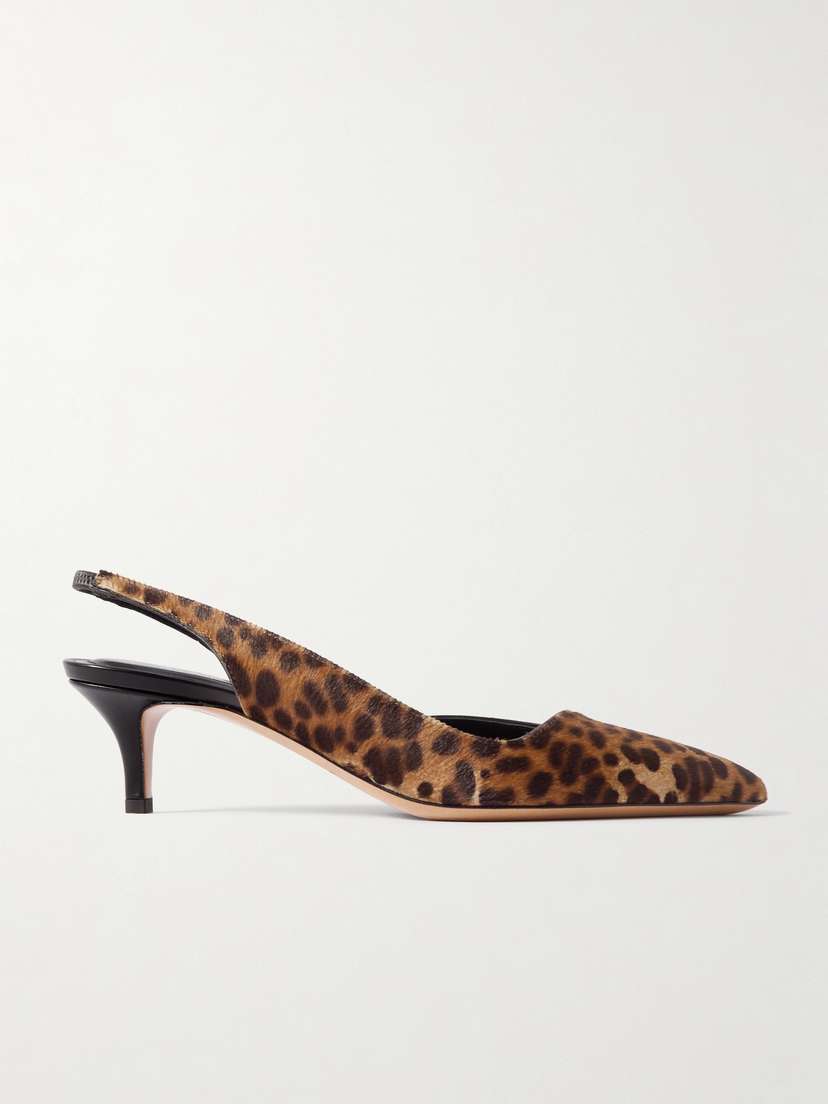 Isabel Marant Piery Leopard-print Calf Hair Slingback Pumps