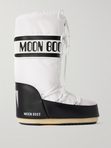 MOON BOOT Icon shell and faux leather snow boots